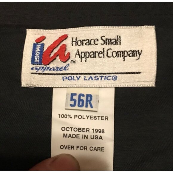 Horace Apparel Company Mens Black Size 56R Polyester Pants 1329 Unhemmed USA - Picture 5 of 6